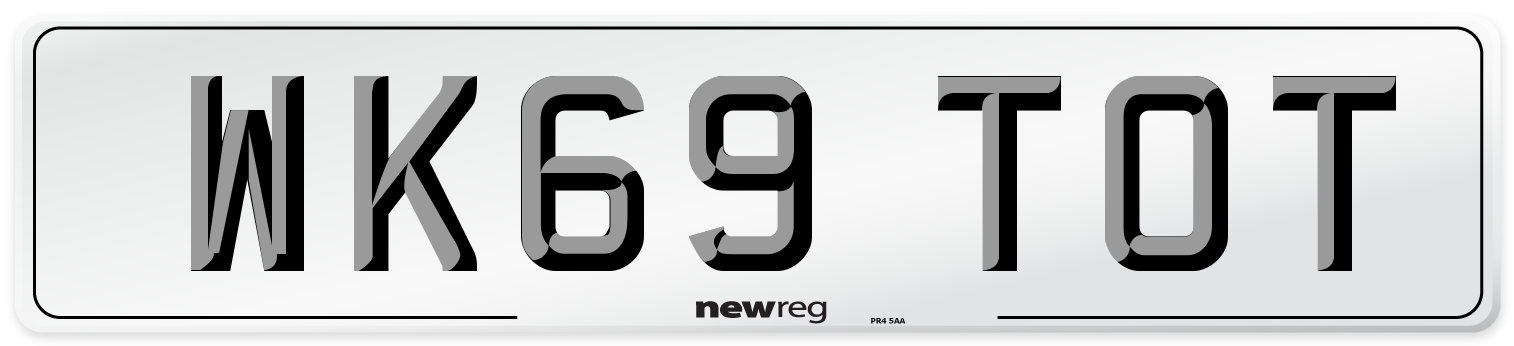 WK69 TOT Number Plate from New Reg